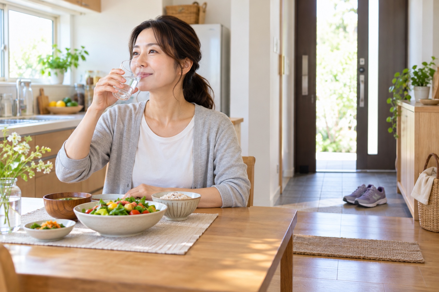 日常の整え方を実践する女性